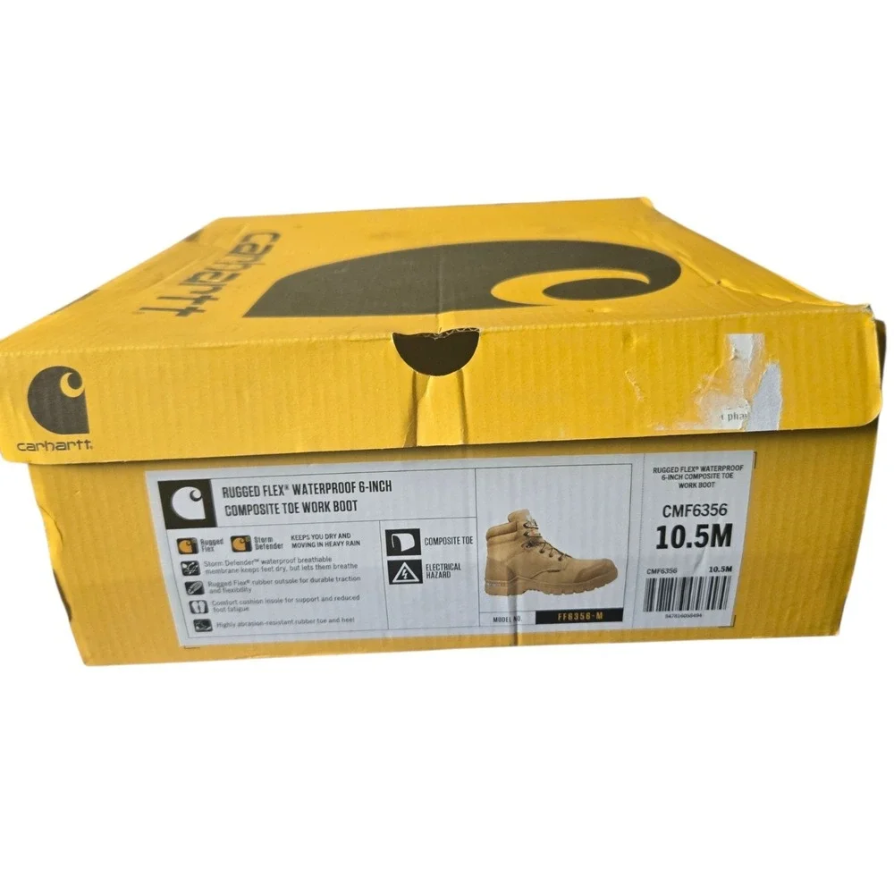 Carhartt Rugged Flex Work Boots Waterproof 6 in Composite Toe CMF6356 Mens 10.5